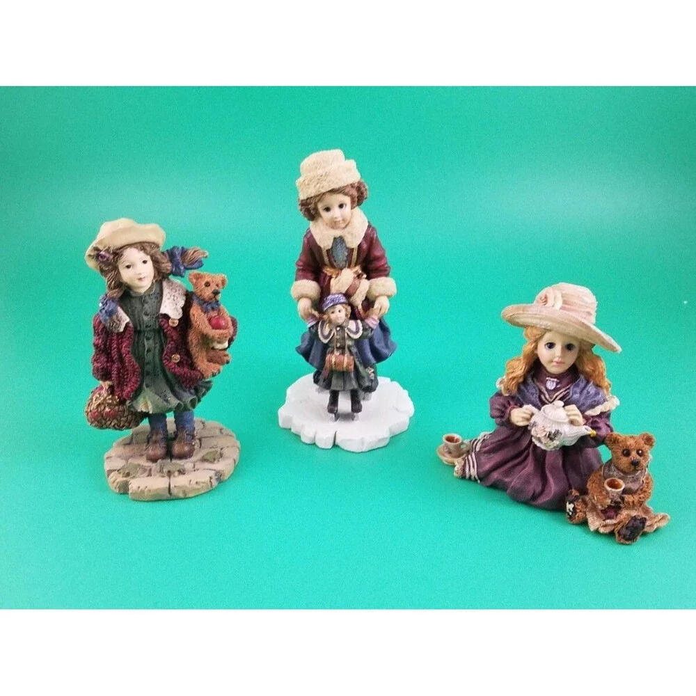 Boyd's Dollstone Collection, Yesterday's Child Figurines, 3 Piece Lot